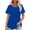 Blue, variant on Womens T-Shirts Sevevn Fashionable Women's Casual Short Sleeved Loose Round Neck Solid Color Top