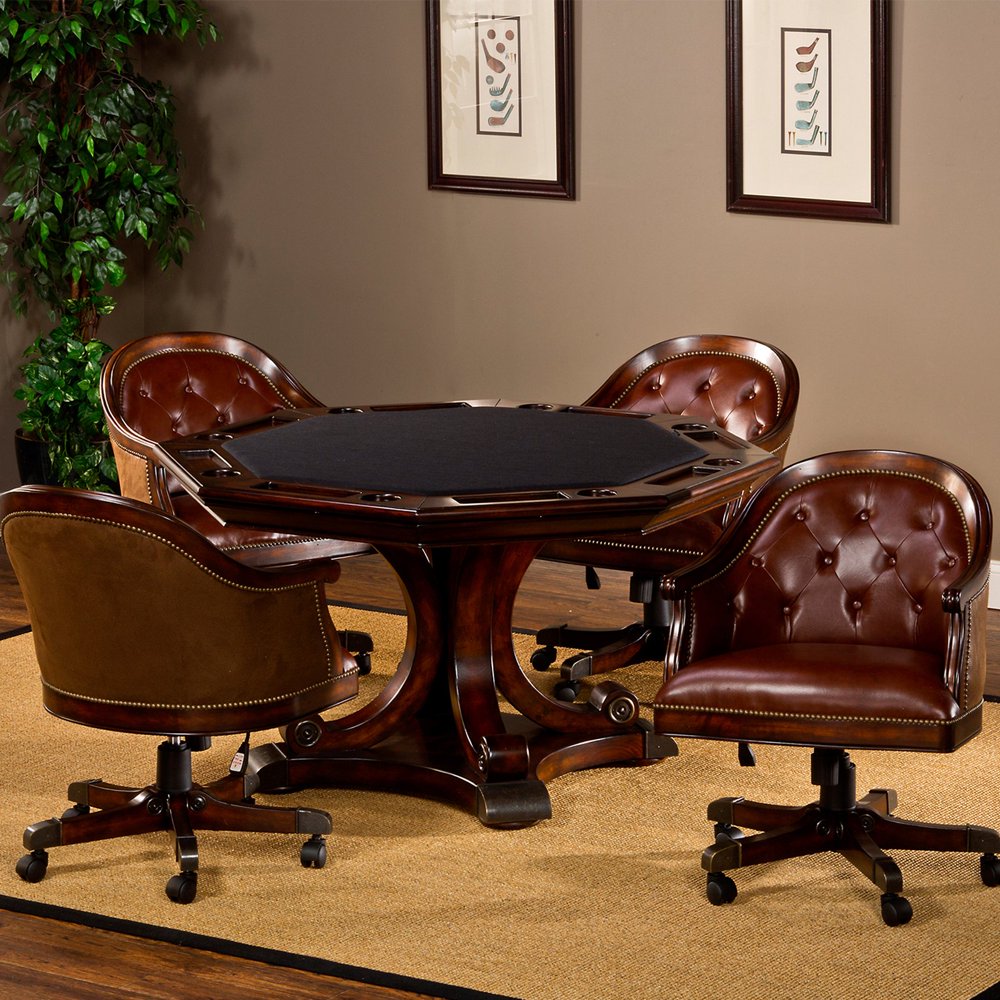 Hillsdale Harding 5Piece Game Table Set Rich Cherry