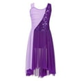thumbnail image 3 of MSemis Kids Girls Sleeveless Sequins Lyrical Modern Ballet Dance Dress, 3 of 4