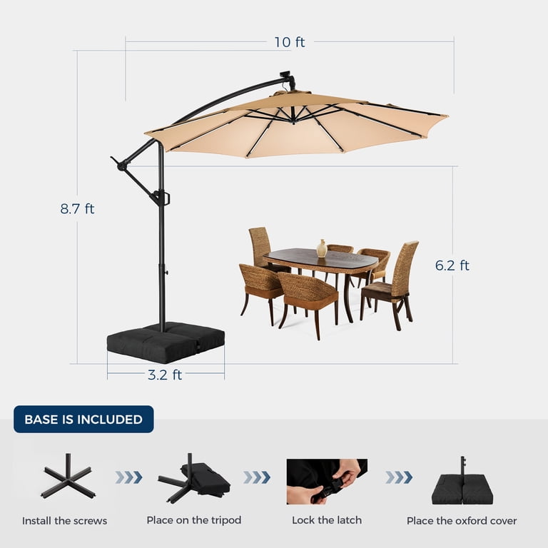 11 foot patio umbrella Hampton Bay 11 ft. Market Patio Umbrella in Putty Beige