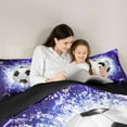 thumbnail image 5 of Homewish Soxxer Sport Game Full Size Comforter Sets,Football Lovers Bedding Comforter Set,Purple White Bedding Sets For Boys Kids,Super Cozy Room Decor Reversible,3 Pieces, 5 of 8