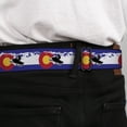 thumbnail image 4 of Buckle-Down Belt, Seatbelt Buckle Belt, Colorado Snowmobiler Mountains, 30 to 44 Inches, 4 of 9
