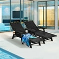 thumbnail image 2 of Nalone Chaise Lounge Outdoor 5-Position Adjustable Backrest, HDPE Lounge Chair for Outside for Patio Poolside Deck Beach Backyard Navy Black, 2 of 4