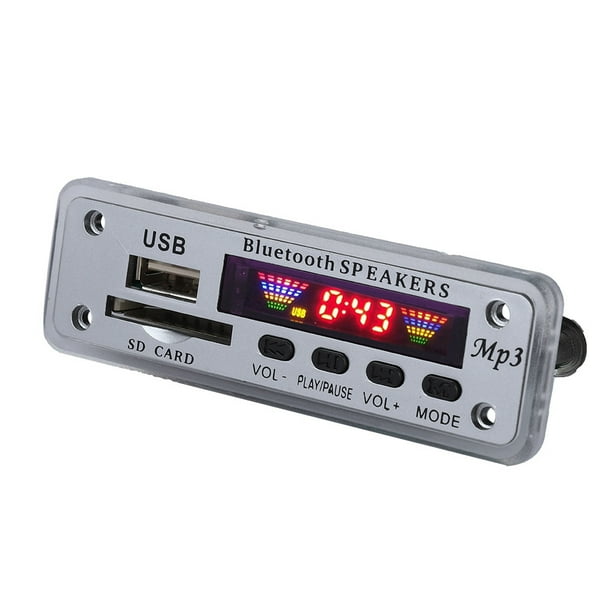 Módulo de decodificación MP3 FM APE FLAC con pantalla de 4 colores SDM01Bt U-DX Bluetooth 5.0 Plateado Bling Bling