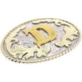 thumbnail image 6 of Unisex Western Belt Buckle Initial Letters ABCDJST to Z Cowboy Rodeo Medium Gold Belt Buckles, 6 of 11