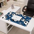 thumbnail image 3 of Long Mouse Pads for Desk,Blue Soccer Balls Pattern Desk Mats on Top Of Desks, Desk Mouse Pad Extra Large with 3mm Non-Slip Base and Stitched Edge for Gaming,Office,Work,Home 31.5"x15.7", 3 of 6