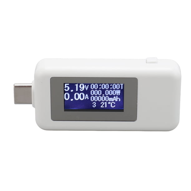 Detector De Corriente De Voltaje Tipo C, 0-5.1A Bidireccional KWS 1802C Medidor De Potencia De Corriente De Voltaje Tipo C 4-30V Para Dispositivos Terminales USB