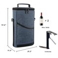 thumbnail image 2 of Bolsa de vino ALLCAMP para 2 botellas, aislante, portátil, azul, 2 of 9