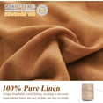 thumbnail image 2 of Simple&Opulence 100% Linen Euro Shams with White Trim Inserted Edges, 26"x26" Home Decorative Pillow Cover Set of 2, Basic Style Pillow Shams, Rust, 2 of 5