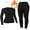 Black2, variant on Charmo Thermal Underwear Sets for Women Thermal Athletic Outfit Sets Clothes Winter Skiing Quarter Zip Activewears
