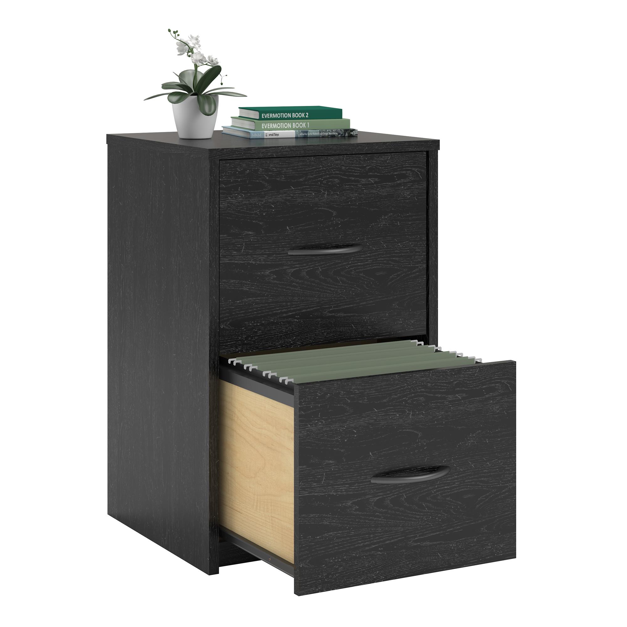 Ameriwood Home Core 2 Drawer File Cabinet, Black Oak - image 3 of 6