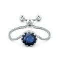 thumbnail image 2 of Angara Natural 1 Ct. Blue Sapphire Solitaire Ring in 14K White Gold for Women (Ring Size: 12), 2 of 9