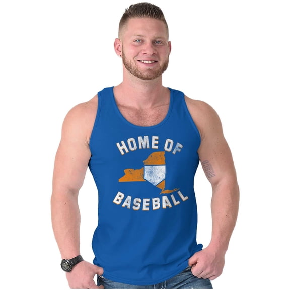 State of New York Home Of Baseball Tank Top T Shirts Men Women Brisco Brands S