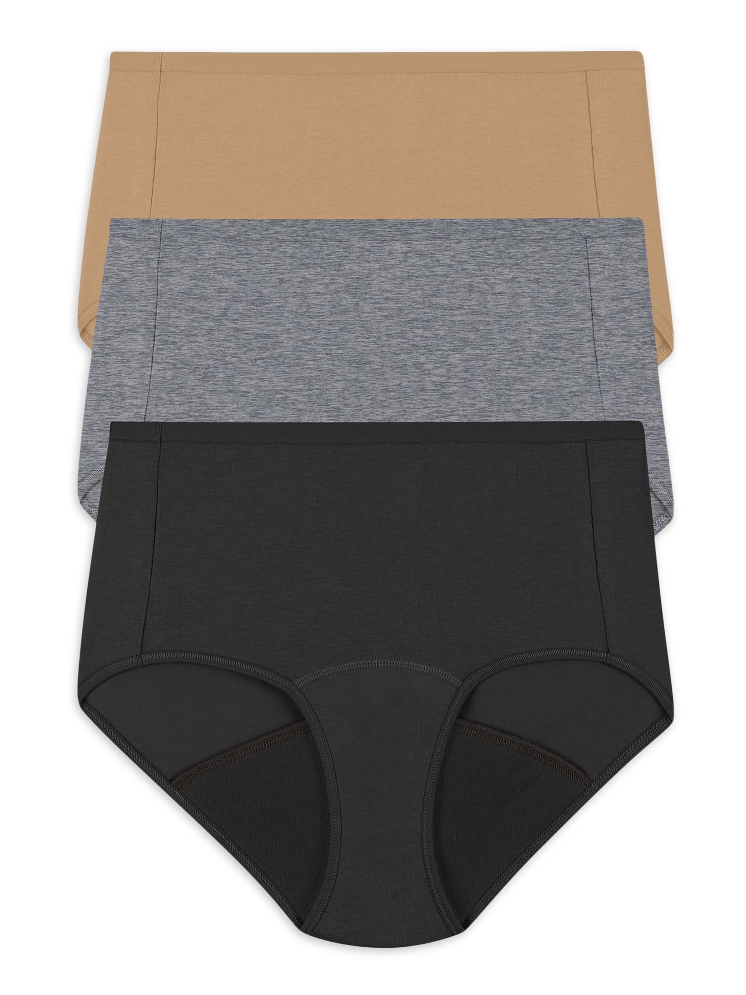 Hanes Women's Comfort Period, Moderate Leak Protection Brief Underwear