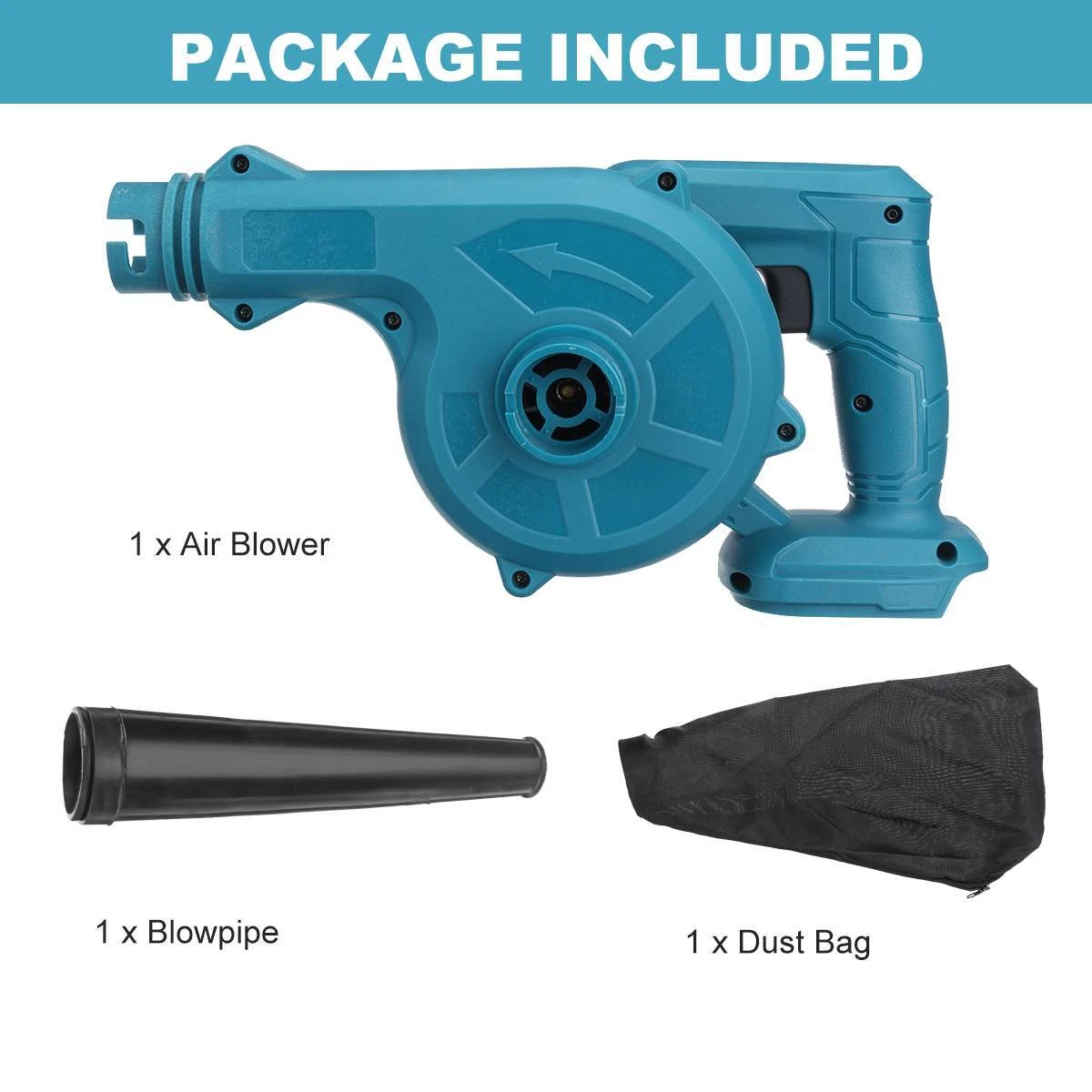 Cordless Leaf Blower for Computer Dust Collector Dust Snow Tool for Makita 18V