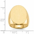 thumbnail image 5 of 14K Yellow Gold 26.5X19.0mm Closed Back Men's Signet Ring (Size 10) Made In United States rs111, 5 of 5