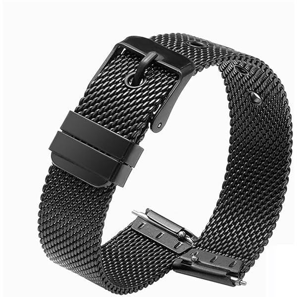wonima11 Quick Release Stainless Steel Woven Mesh Watch Band 10mm-22mm Silver, Black, Blue, Rose Gold, Gold Stainless Steel Pin Buckle Universal Fit Watch Band Replacement Band
