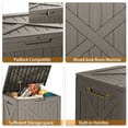 thumbnail image 3 of EasyUp 32 Gallon Resin Deck Box, Lockable Patio Outdoor Storage Box for Furniture, Garden Tools and Tools Storage, Waterproof Outside Storage Boxes, 3 of 8