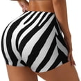 thumbnail image 2 of Xecao Zebra Print Workout Shorts for Women Soft Smooth Gym Yoga Scrunch Active Tennis Workout Running Shorts, 2 of 9