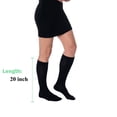 thumbnail image 3 of Over The Calf Socks for Men and Women Black 3 PAIRS Boot Socks Size 9-11, 3 of 7