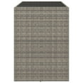 thumbnail image 2 of vidaXL Table de Bar avec Dessus en Verre Gris 145x80x110 cm Rotin Poly, 2 of 4