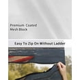 thumbnail image 6 of 4th of July RV Awning Sun Shade Screen 9'X7' American Flag Mesh Sunscreen Patriotic Stars Retro Wood Grain Awning Shade Screen with Zipper UV Blocker Completed Kits for RV Motorhome Camper, 6 of 7