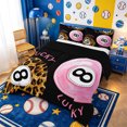 thumbnail image 3 of meiyoeat Vintage Billiards Queen Comforter Set 3 Pieces,Leopard Print Billiards Comforter Sets Queen,Pink Brown Black,Black Reversible,1 Comforter and 2 Pillowcases, 3 of 6