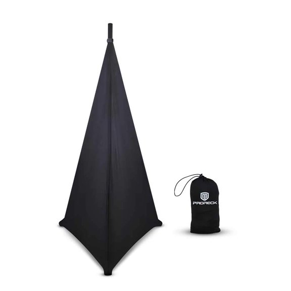 Funda de soporte para altavoz PROECK con forma de trípode, 22 x 12 x 8 cm, color negro
