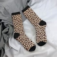 thumbnail image 5 of Vsdgher Leopard Print-2 Crew Socks for Men & Women, Breathable Casual Athletic Ankle Socks, 5 of 6