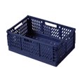 thumbnail image 2 of HLONK Foldable Crate with Handles Collapsible Storage Bins Plastic Crates Organizer  Folding Storage Containers Stackable Basket Box for Home Office Shelves Kitchen Bedroom Bathroom, 2 of 5