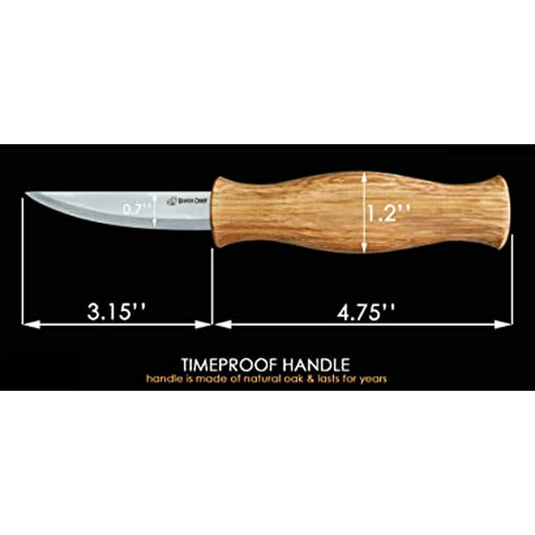 BeaverCraft Sloyd Knife C4 3.14 Wood Carving Sloyd Knife for Whittling and Roughing for Beginners and Profi - Durable High Carbon Steel - Spoon