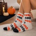 thumbnail image 4 of Evdexr Halloween Fuzzy Socks for Women Soft Cozy Slipper Fluffy Warm Fleece Socks Winter 2026 Sleeping Lounge Causal Sock, 4 of 6