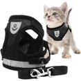 thumbnail image 1 of CHAO Arnés para gatos, arnés para gatos, correa para arnés para gatos, correa para arnés para gatos, arnés para gatos con correa, chaleco reflectante, correa ajustable para gatos pequeños, cachorros y, 1 of 5