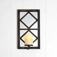 thumbnail image 5 of Windowpane Mirror Wall Sconce With Candle - Black, Natural, or White, 5 of 14