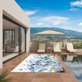 thumbnail image 2 of Teal Blue Eucalyptus Outdoor Rug 4x6 Ft, Non Slip Washable Area Rug, Spring Farmhouse Floral Leaves Patio Rugs Carpet Runner, Large Floor Mat for Indoor/Outdoor Deck Porch Camping, 2 of 8
