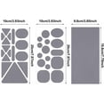 thumbnail image 2 of 9 Sheets Nylon Repair Patches Self Adhesive Patch Different Size and Shapes Clothes Patch Fabric Clothing Repair Patch for Down Jacket, Tent Clothes, Bag and Outerwear Repair (Dark Grey), 2 of 7