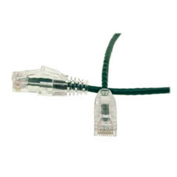 CableWholesale 10X8-85103 3 ft. Slim Cat6 Ethernet Patch Cable - Snagless Boot, Green