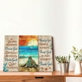 thumbnail image 5 of Sea Turtle Wall Art Inspirational Quotes Pictures Wall Decor Beach Ocean Sunset Canvas Painting Prints Coast Scenery Artwork Modern Home Decoration Framed for Living room Bedroom Bathroom Office, 5 of 7