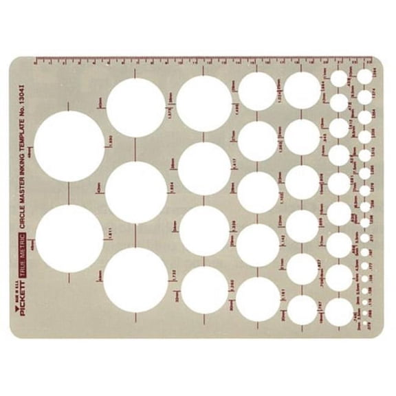 Pickett Metric Circle Master Template