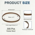 thumbnail image 2 of Uxcell 300 Pack Rubber Band Stretchable Rubber Elastic Band Coffee 15mm x 2mm Hair Rubber Bands for Home Office, 2 of 6
