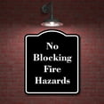 thumbnail image 2 of No Blocking Fire Hazards BLACK Aluminum Composite Sign 8.5''x10'', 2 of 9
