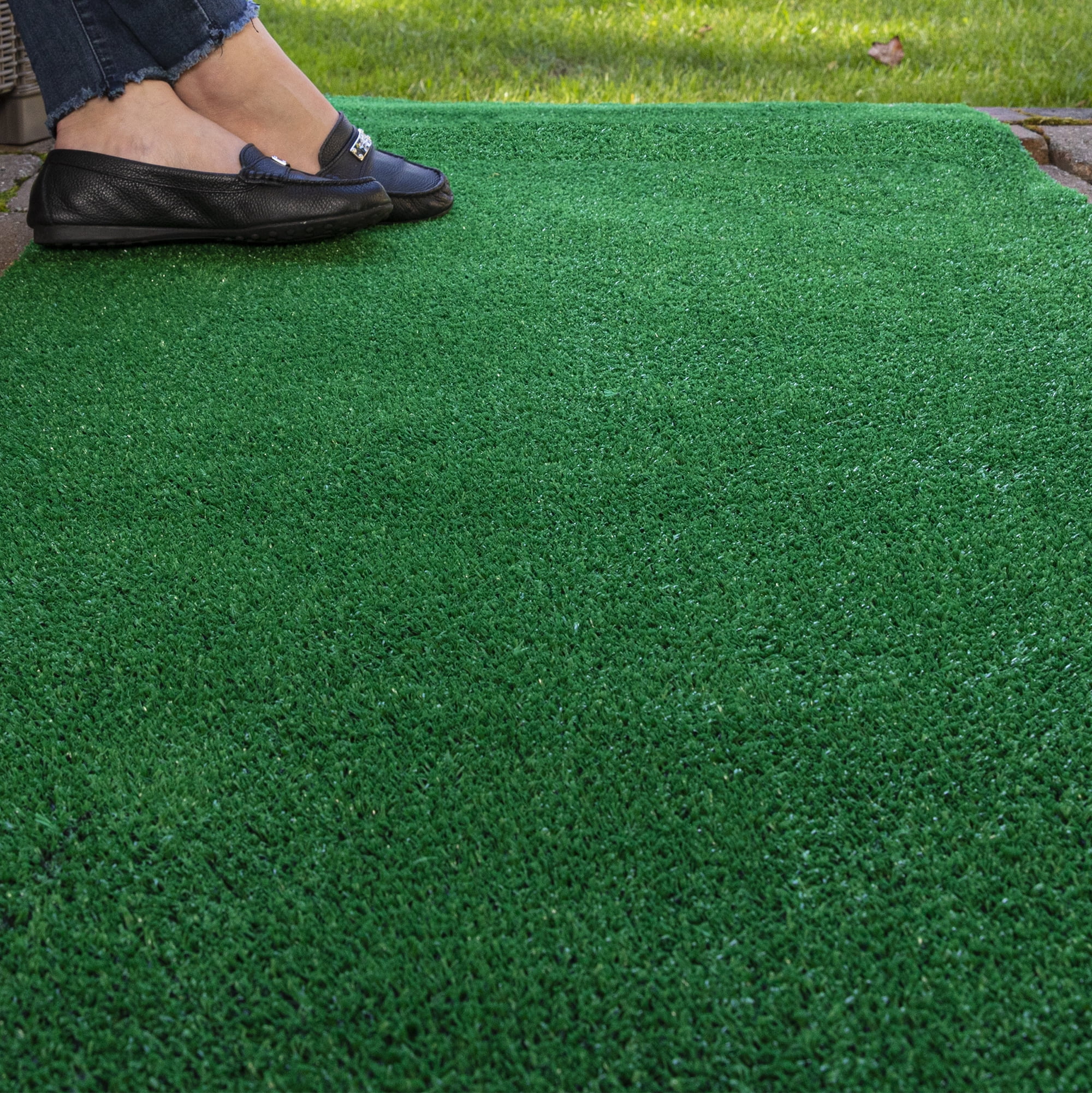 Turf Garden Quality durable Artificial Lawn "HAVANA" Green Grass Cheap Wiper 