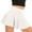 White, variant on IROINNID Short Elastic Waist Skirt For Women Fake Two-piece Running Casual Yoga Tennis Skirt Solid Color Skirt