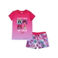 thumbnail image 7 of Barbie Girls' Together We Shine Characters Sketch Sleep Pajama Set Shorts, 7 of 7