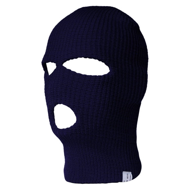 Download Face Ski Mask 3 Hole (More Colors)- Navy - Walmart.com ...