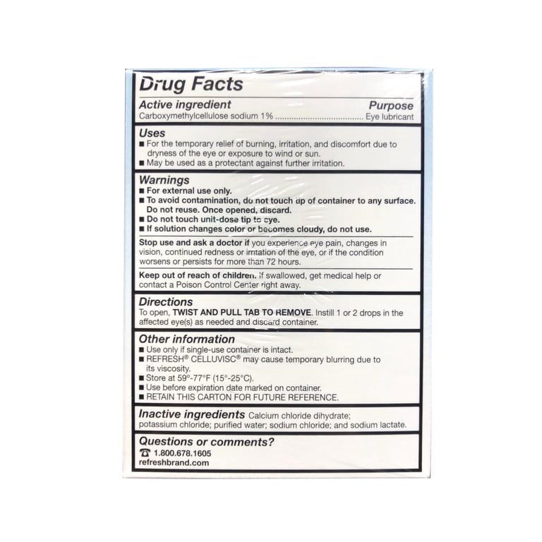 ear gel hearing aid lubricant Celluvisc Lubricant Eye Gel Single-use Containers 30 Ea, Safe to use as  often as needed. By Refresh