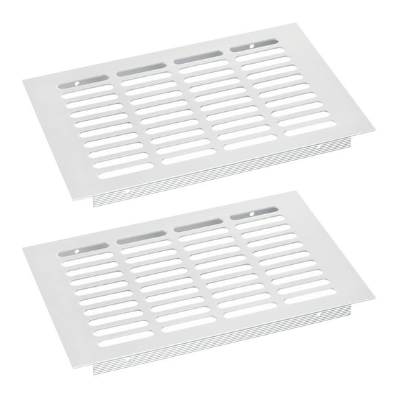 Unique Bargains Air Vents Cover, 2Pcs 225 x 150mm Aluminum Alloy Mesh Air Return Vent Cover, Louvered Ventilation Grille (Silver)