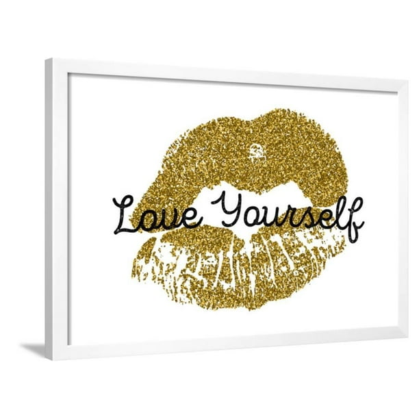 Poster With Gold Glitter Lips Prints On White Background Framed Art Print Wall By Olga Rom Com - Gold Foil Lips Wall Art Poster With Gold Glitter Lips Prints On White Background Framed Art Print Wall By Olga Rom Com - Gold Foil Lips Wall Art