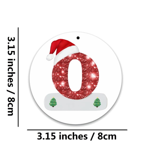 Birdeem Christmas Alphabet Decorations Personalized for Gift Christmas Tree Hanging Ornament Diy Decorations