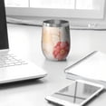 thumbnail image 3 of Floral 12oz Stainless Steel Insulated Wine Tumbler with Lid and Straw – Double Wall Vacuum Mug for Hot & Cold Drinks, 304 Steel Interior, Sweat-Free Design,Thanksgiving,Christmas, Spring,Flower, 3 of 5
